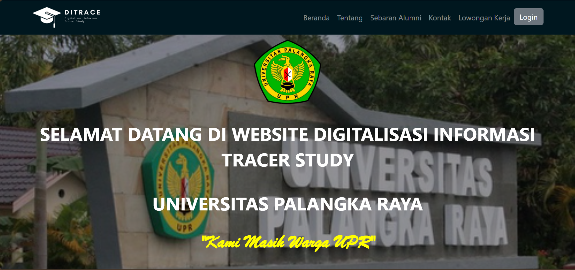 Screenshot Web Tracer Study UPR